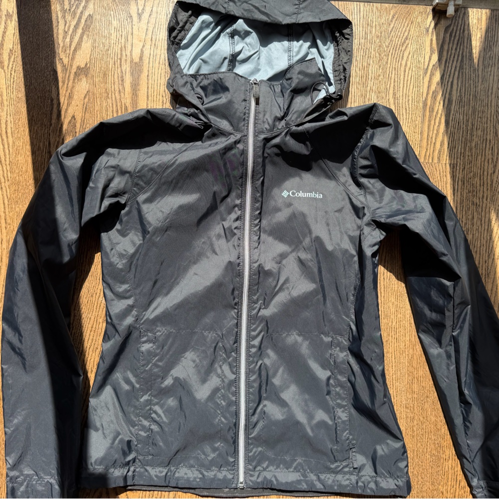 Columbia Black Raincoat